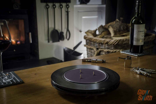 Brake Discs Candle Holder – Wild Pomegranate Insert – Man Cave Décor