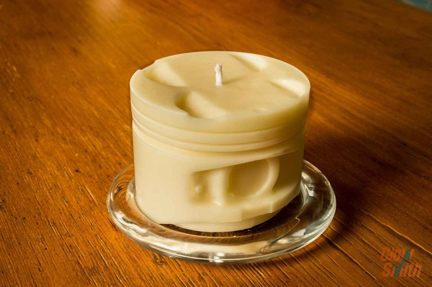 Smoked Vanilla Ivory Engine Piston Candle – Stress Relief Automotive Candle - Glowsmith