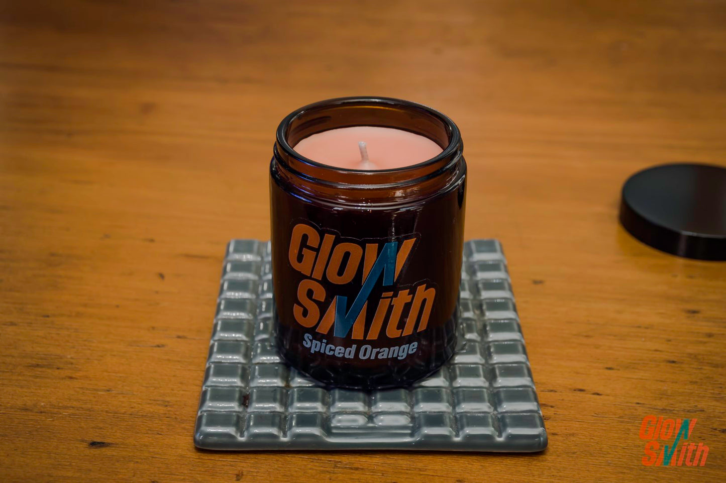 Small Vintage Smoked Glow Candle - Spiced Orange
