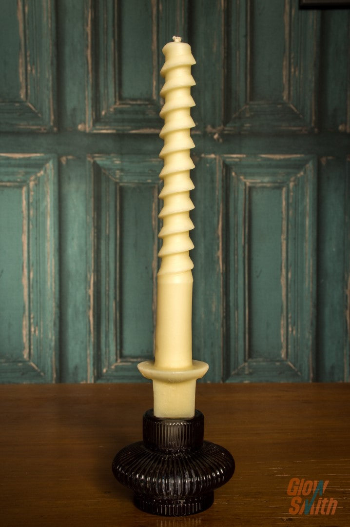 taper candle fireplace