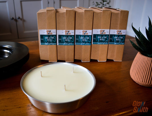 Fresh Linen eco-friendly candle refill eliminating odours, perfect for clean and refreshing home ambience