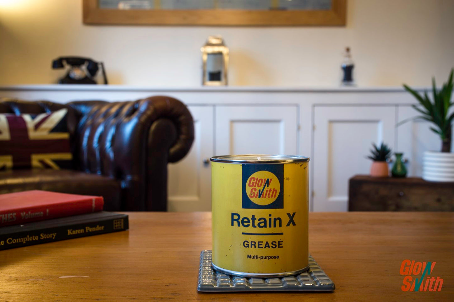 Glowsmith Large 1960s Grease Tin Candle (Smoked Vanilla), a unique car gift idea