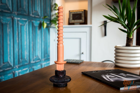 Industrial Coach Screw Taper Candle