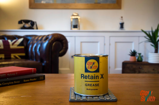 Smoked Vanilla Grease Tin Candle by Glowsmith – men’s industrial candle UK