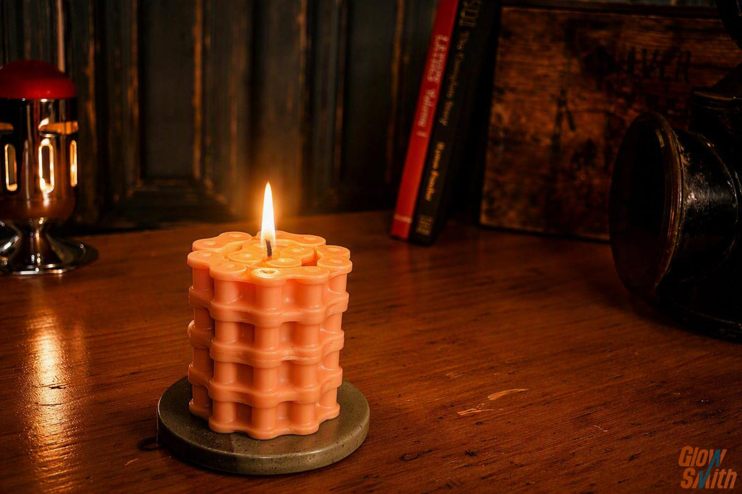 Spiced Orange Motorbike Chain Candle - Biker Candle