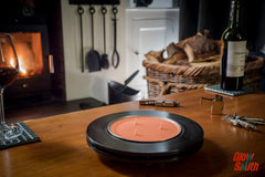 Brake Discs Candle Holder – Spiced Orange – Industrial Home Décor