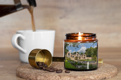 your business here custom candle mock up